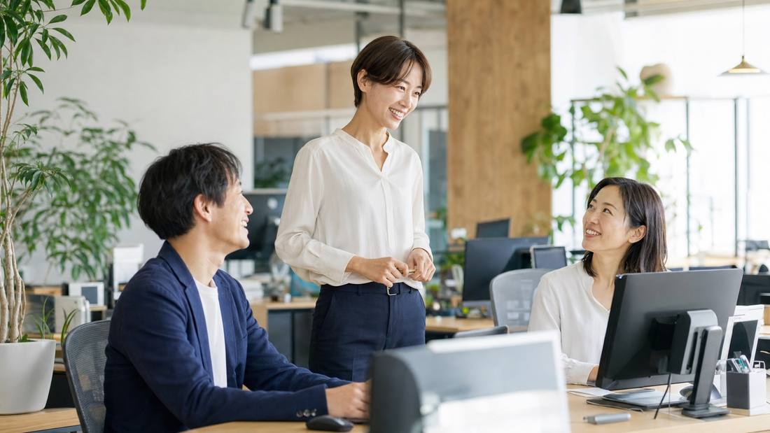 健康的に働くオフィスの様子